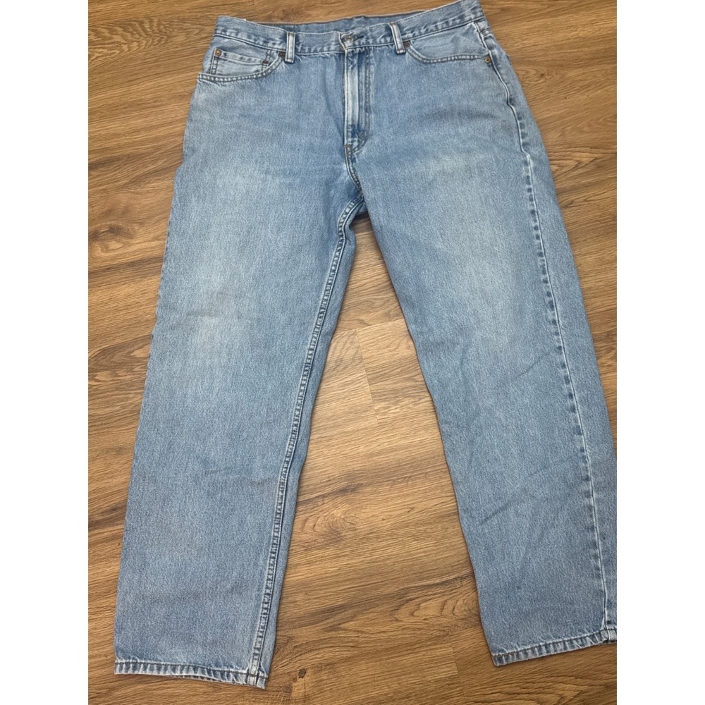 Levi Strauss 550 Relaxed Fit Jeans Mens W36 L32 Light Wash Denim